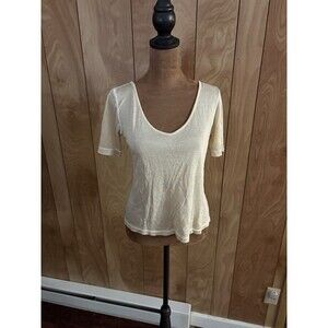 Piazza Sempione Women’s 100% Silk T-shirt Size Large L Made In Italy EUC